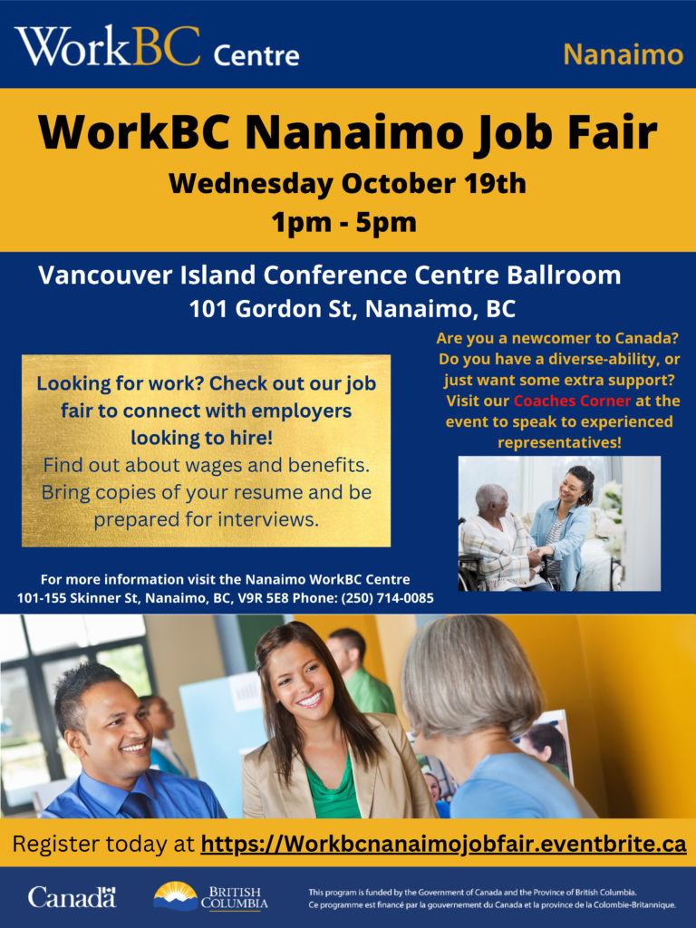 WorkBC Nanaimo Job Fair CVIMS Central Vancouver Island